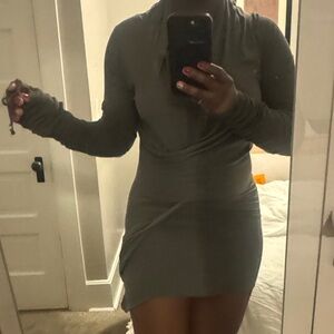 Rick Owens Lillies army green mini dress XS